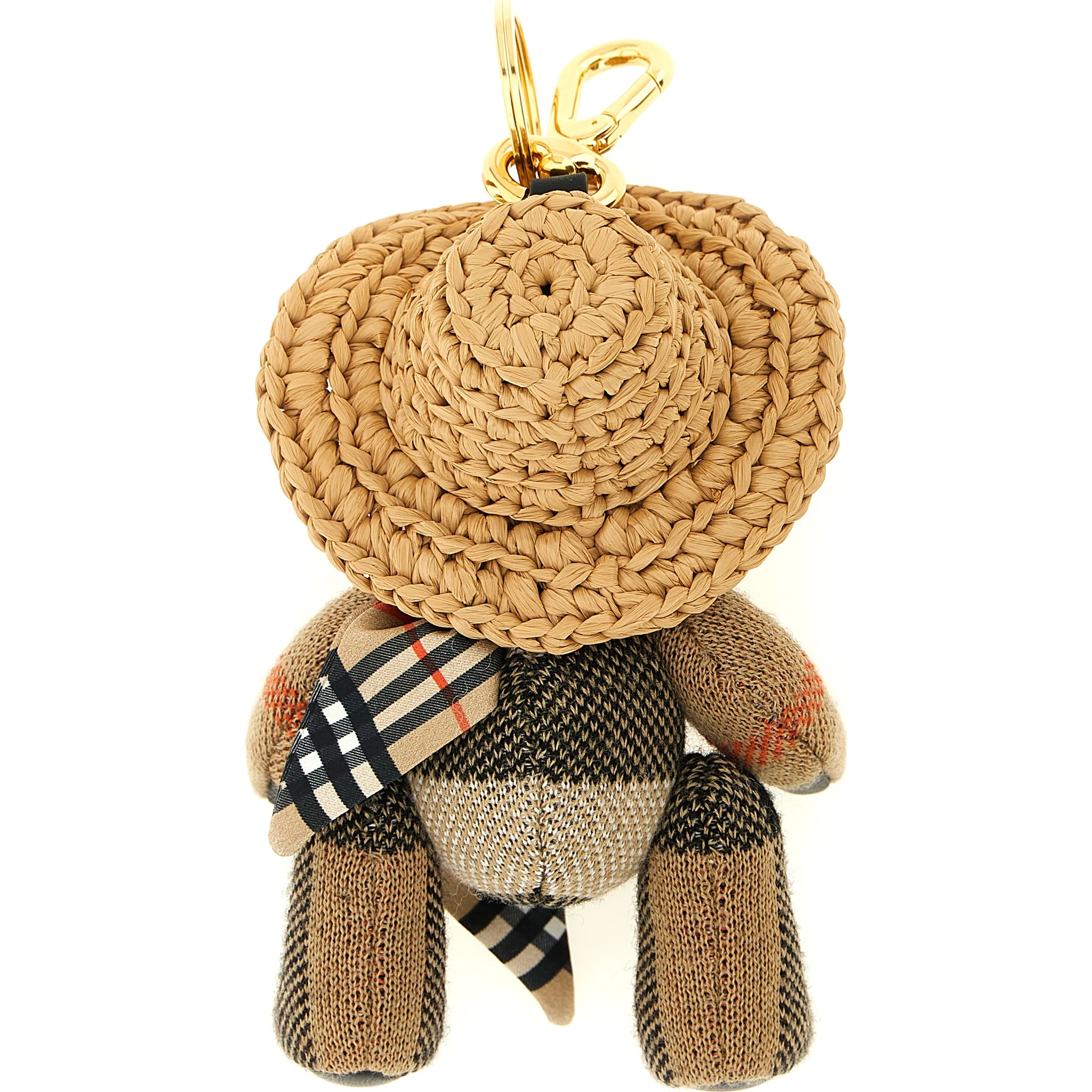 Beige Wool Keychain