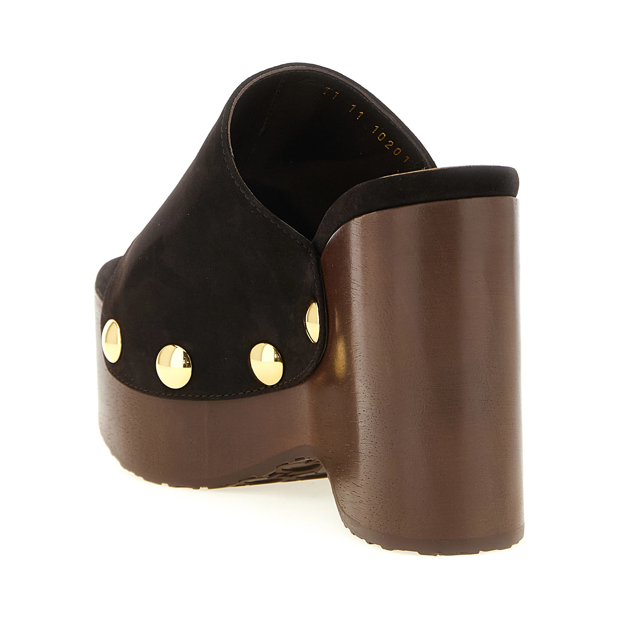 Brown Suede Leather Wedge Sandals