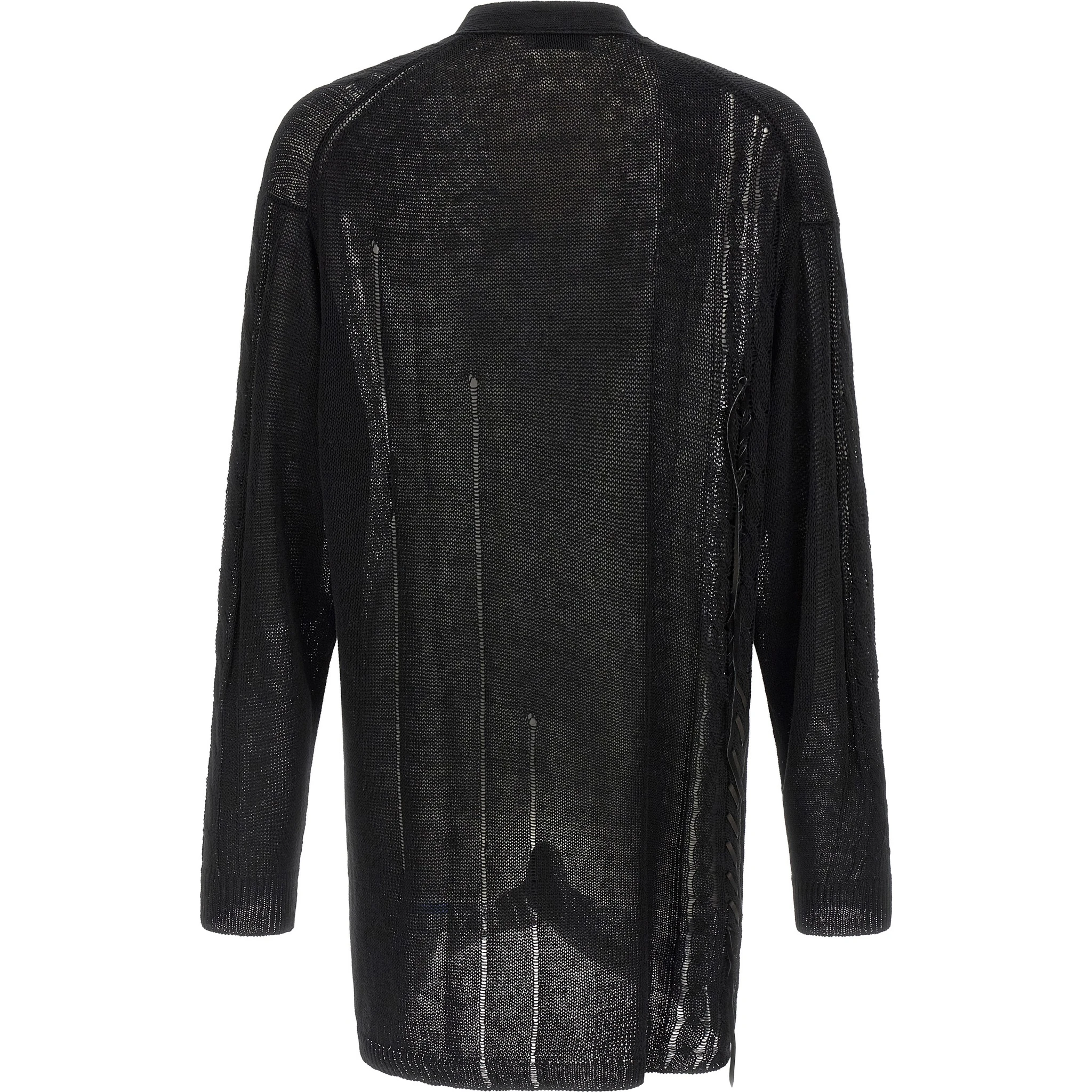 Black Linen Cardigan