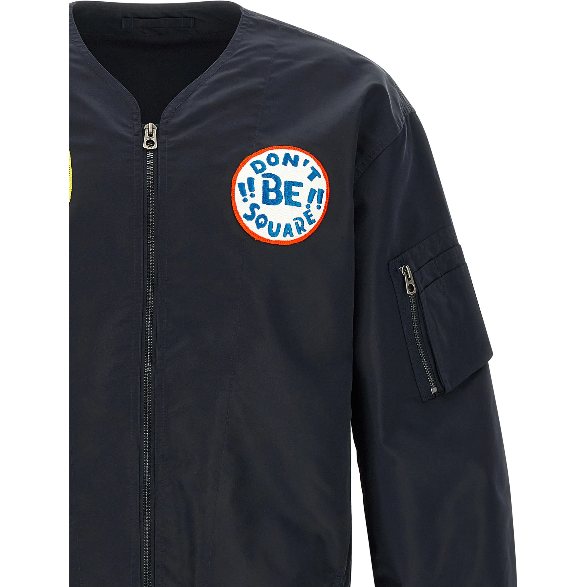 Blue Nylon Bomber