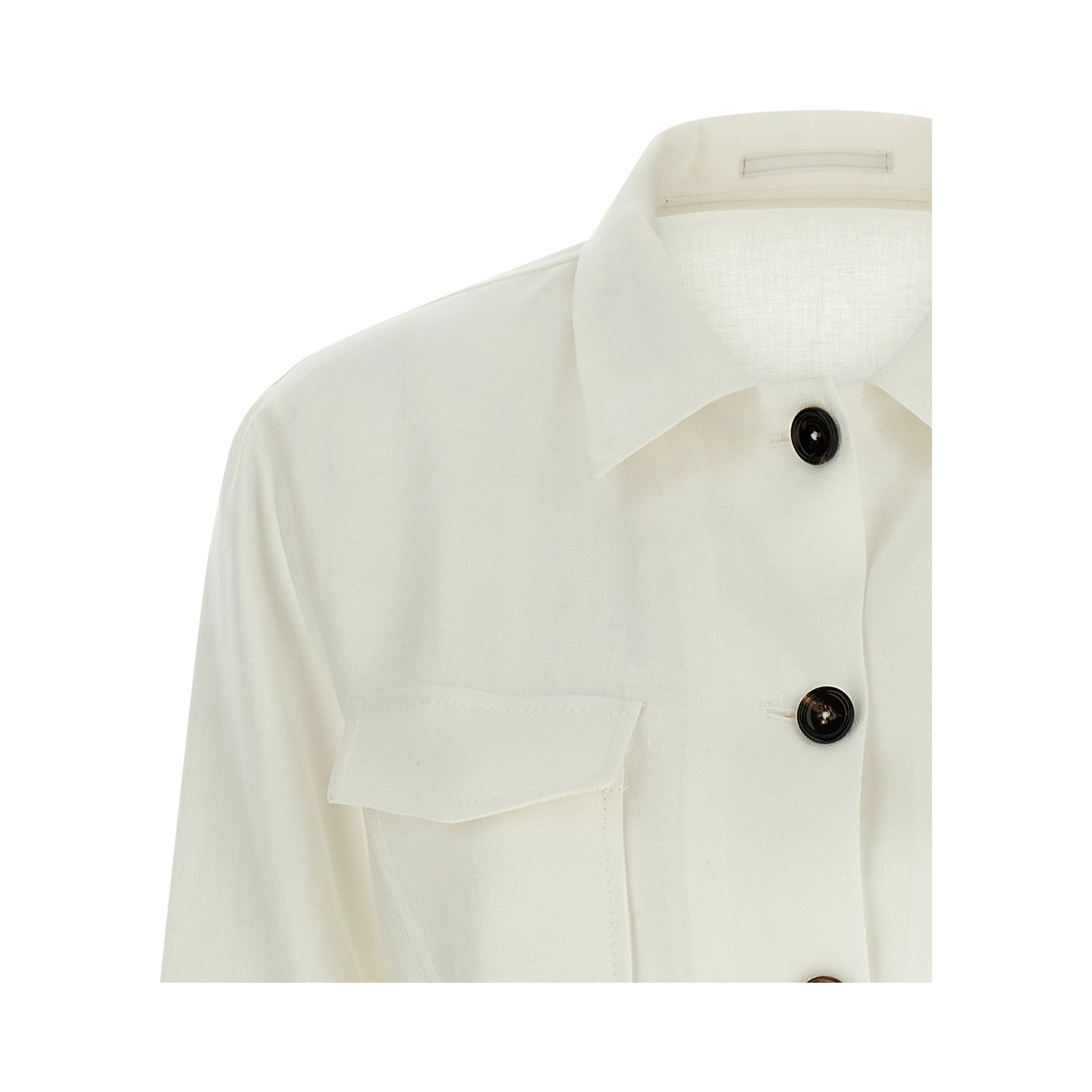White Linen Shell Jacket