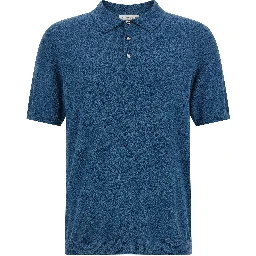 Blue Cotton Polo Shirt