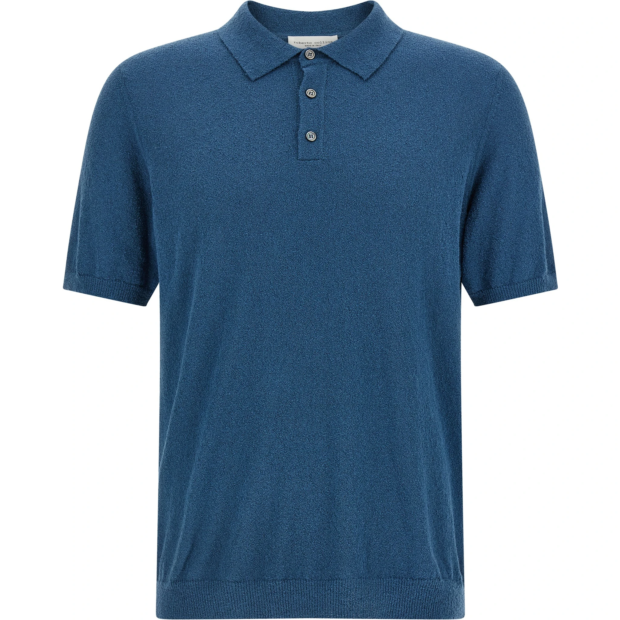 Blue Cotton Polo Shirt