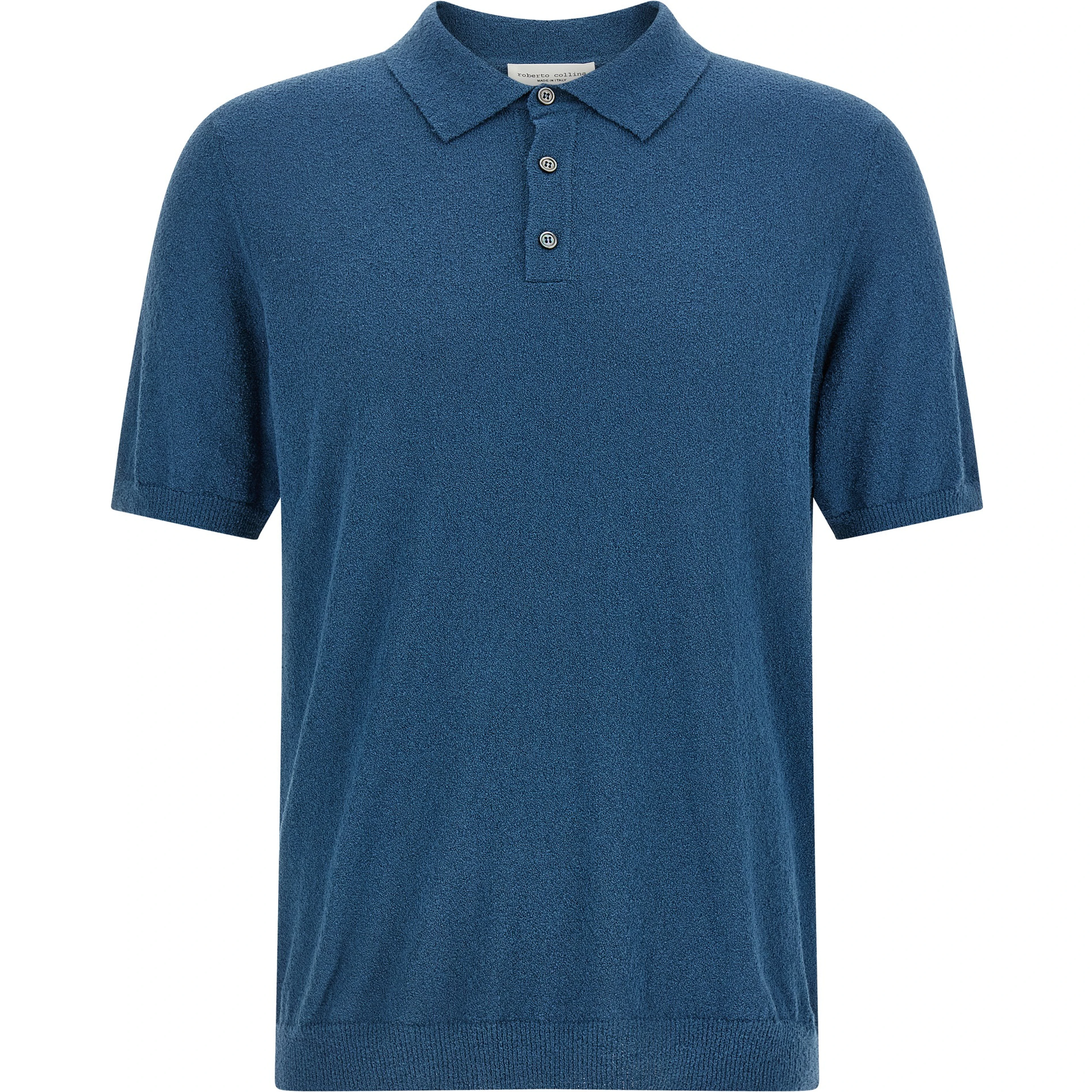 Blue Cotton Polo Shirt
