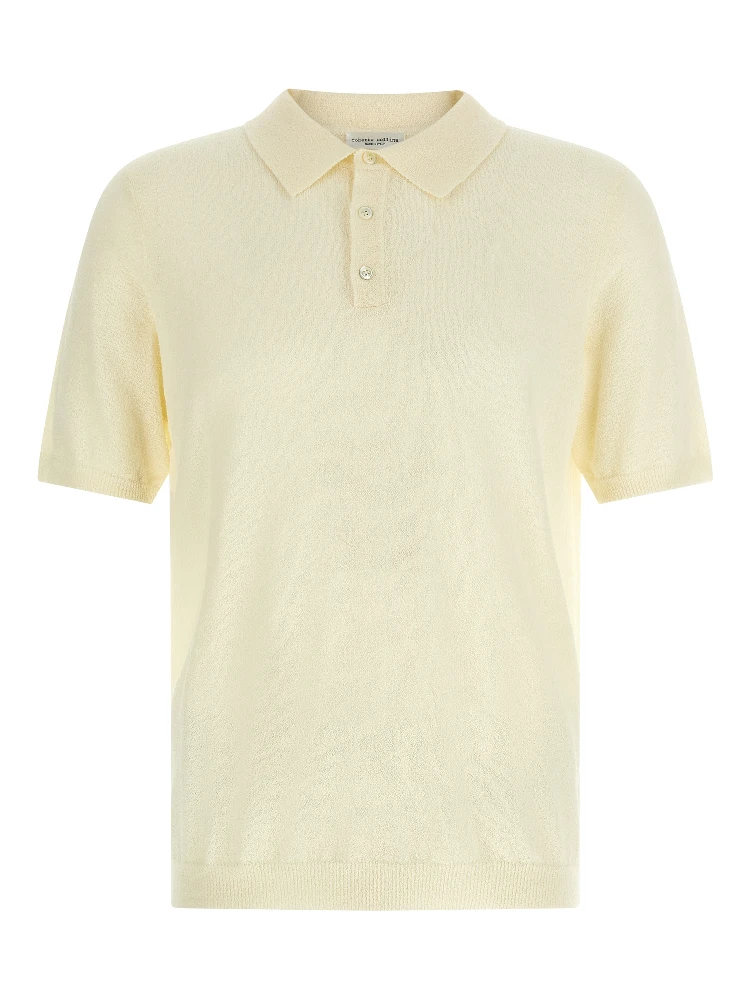 Beige Cotton Polo Shirt
