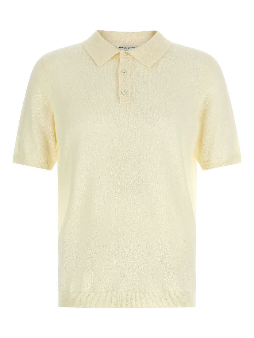 Beige Cotton Polo Shirt