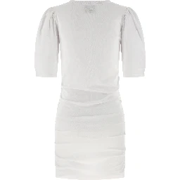 White Cotton Short Dress