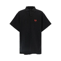Black Cotton Polo Shirt