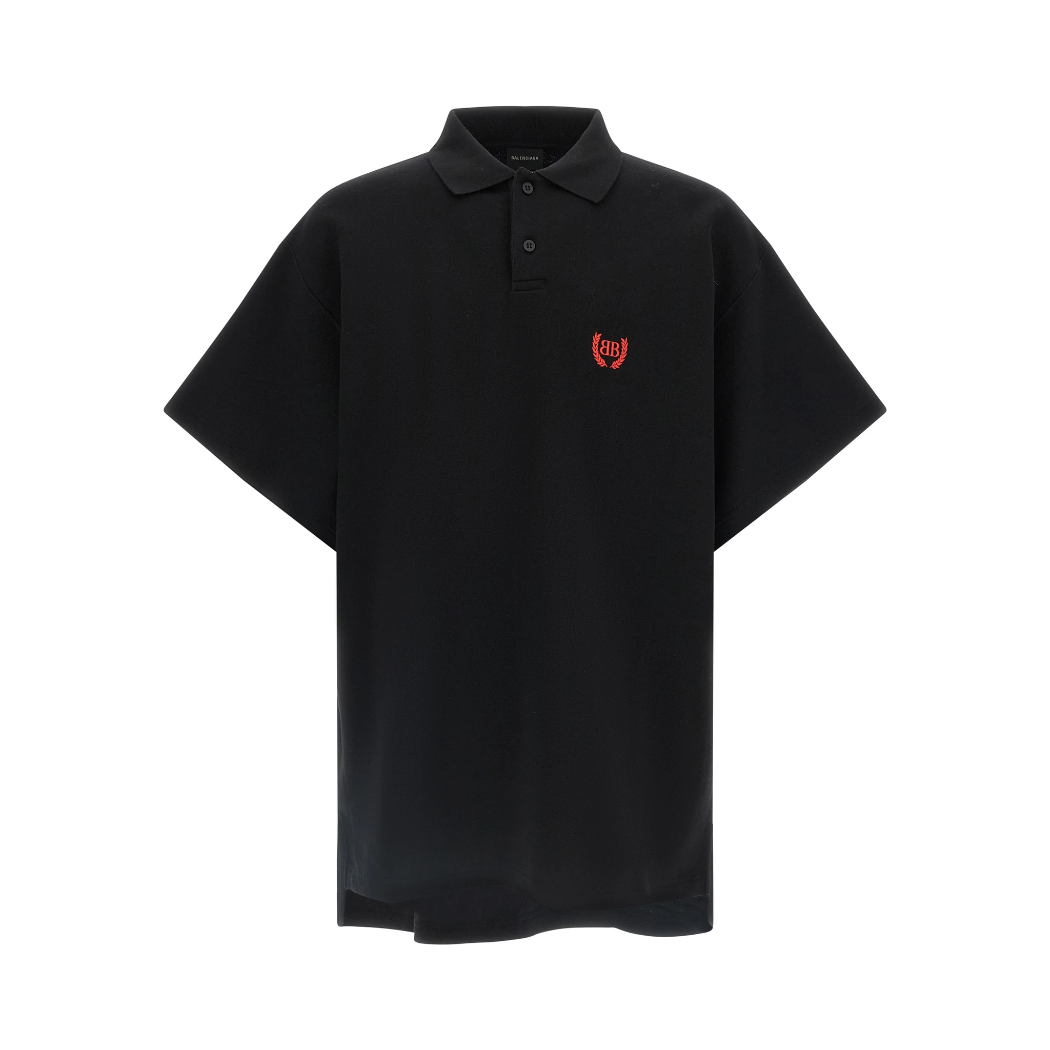 Black Cotton Polo Shirt