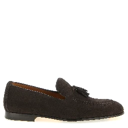 Brown Calfskin Slip-On Loafers