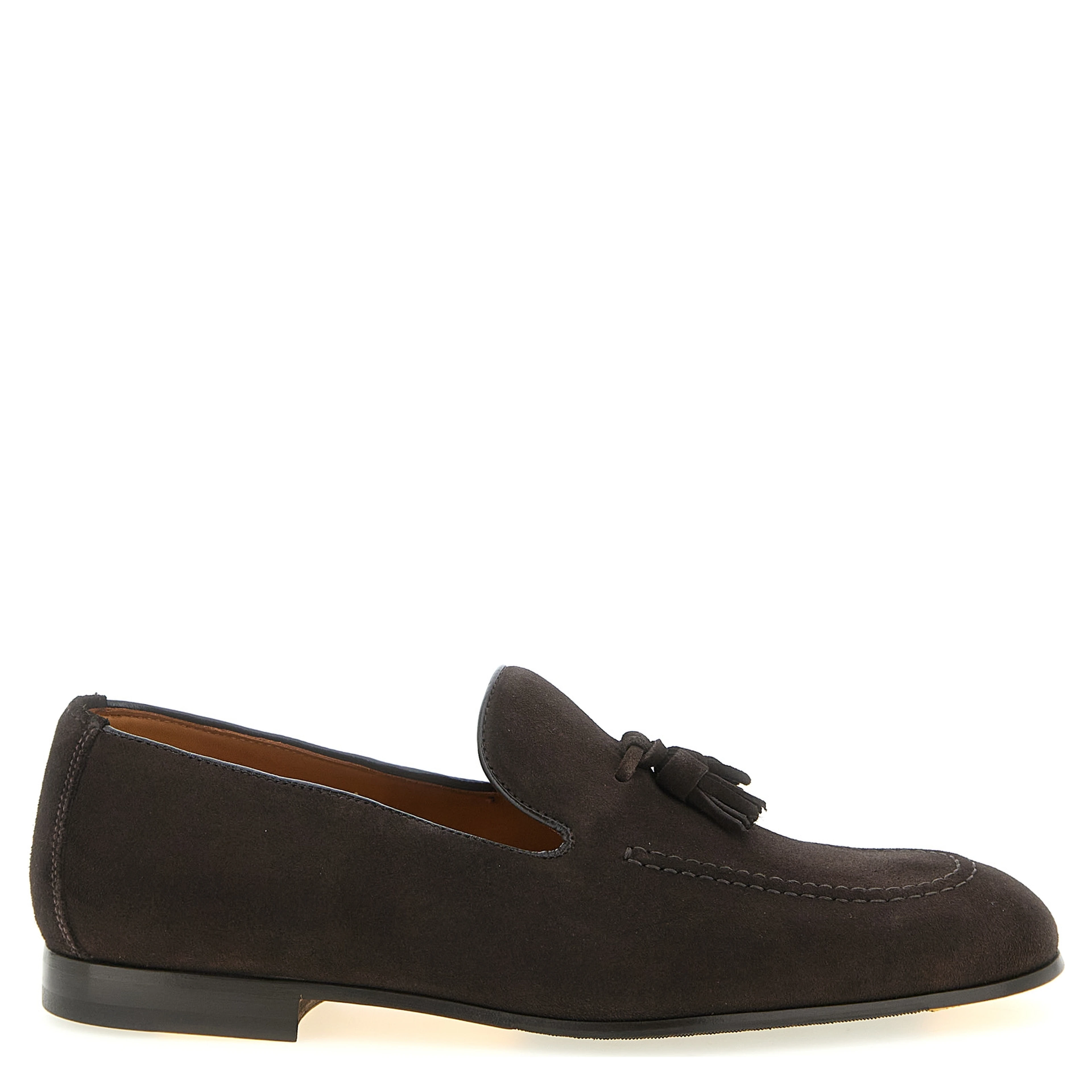 Brown Calfskin Slip-On Loafers