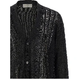 Black Linen Cardigan