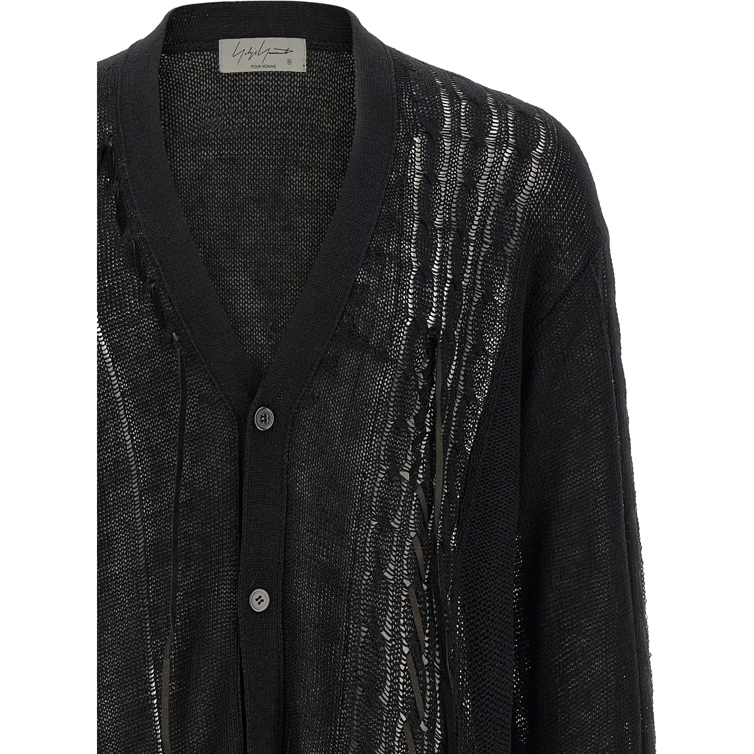 Black Linen Cardigan