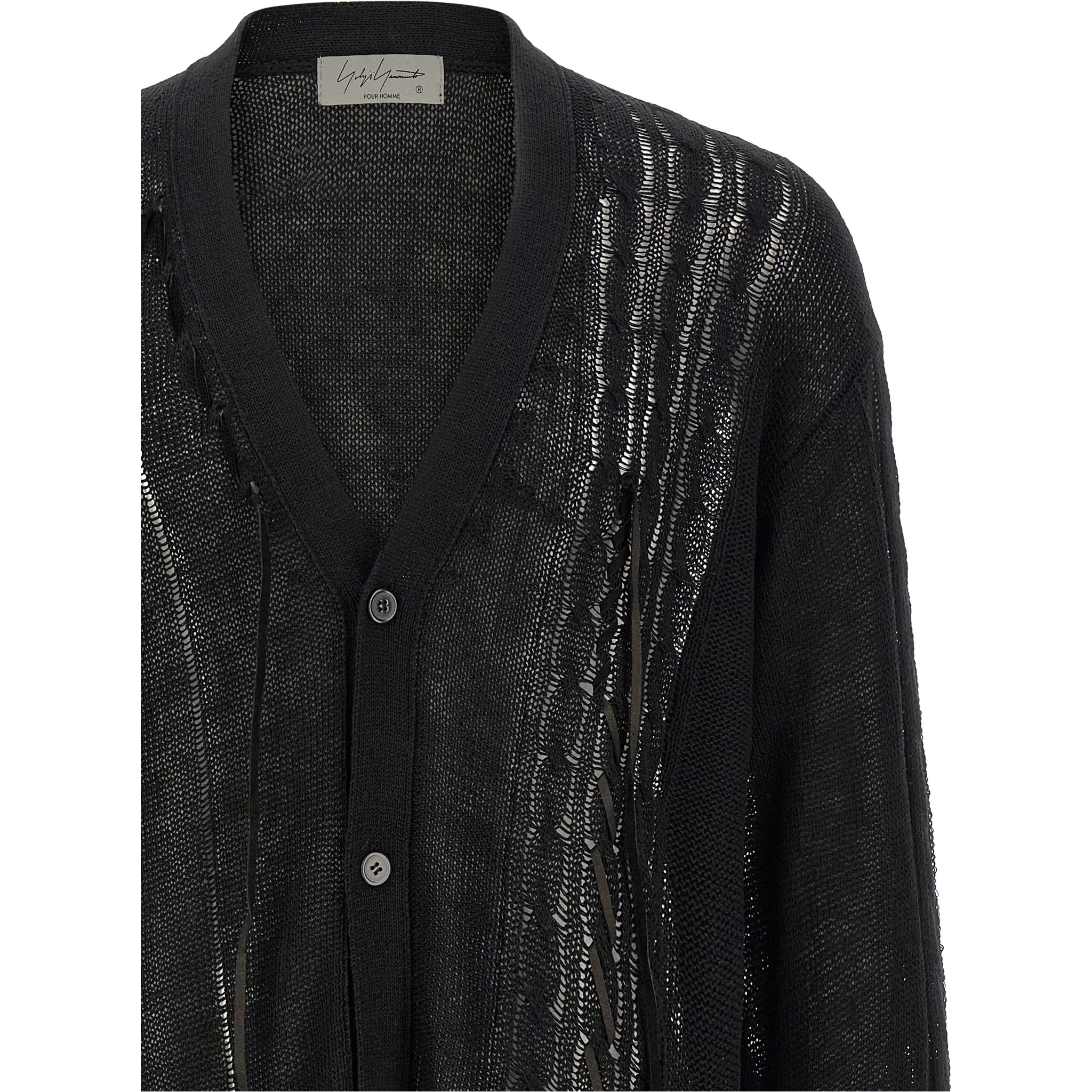 Black Linen Cardigan