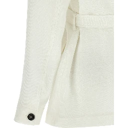 White Linen Shell Jacket