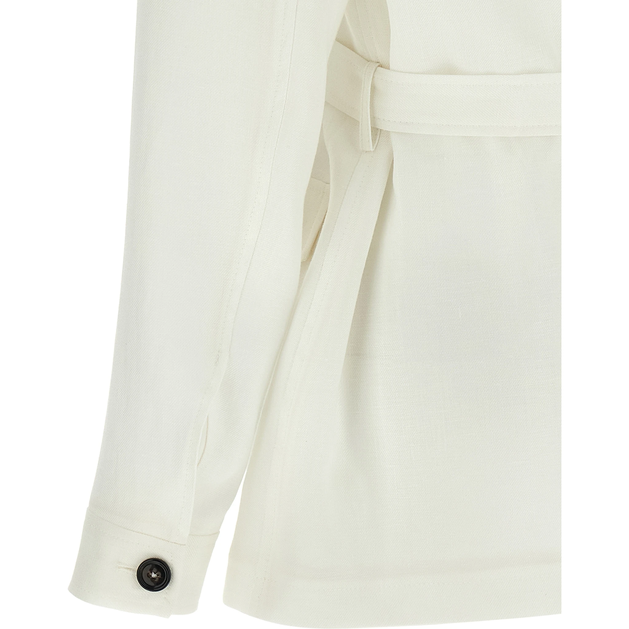 White Linen Shell Jacket