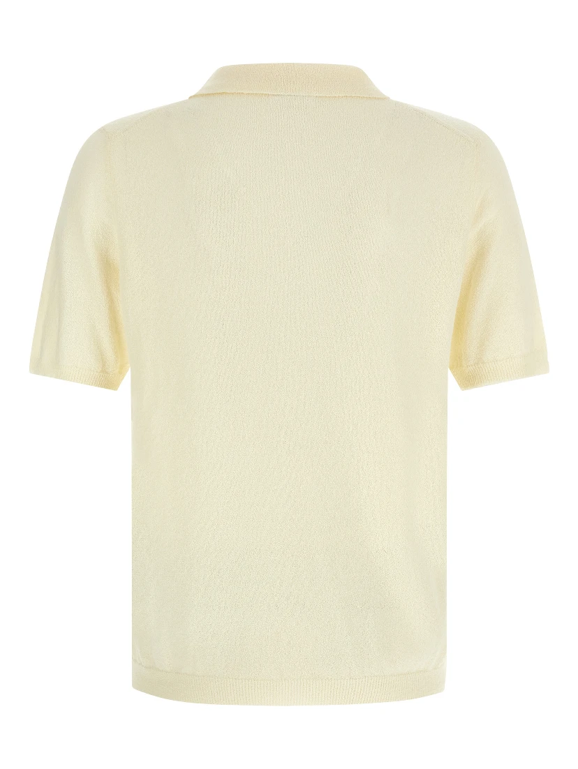 Beige Cotton Polo Shirt