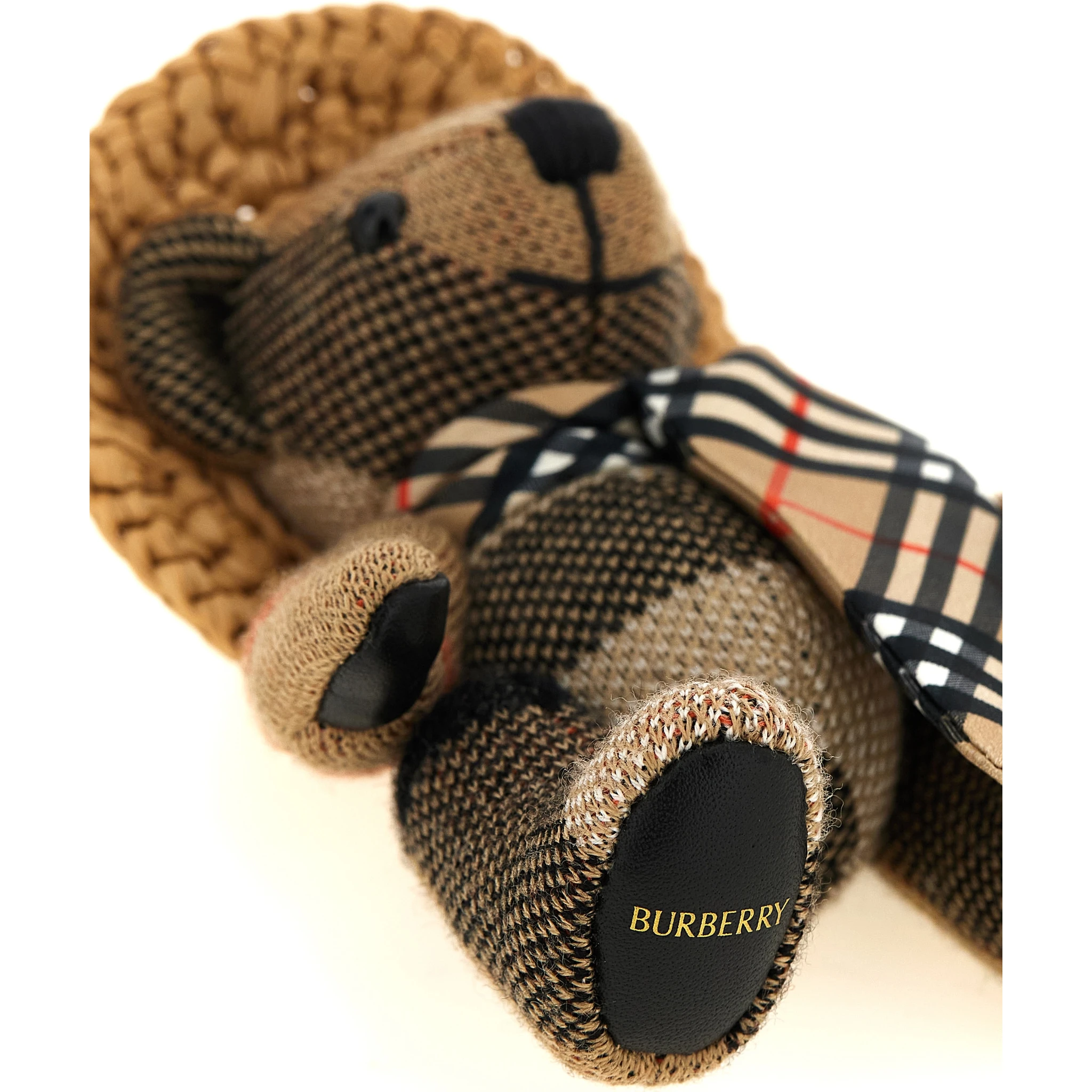 Beige Wool Keychain