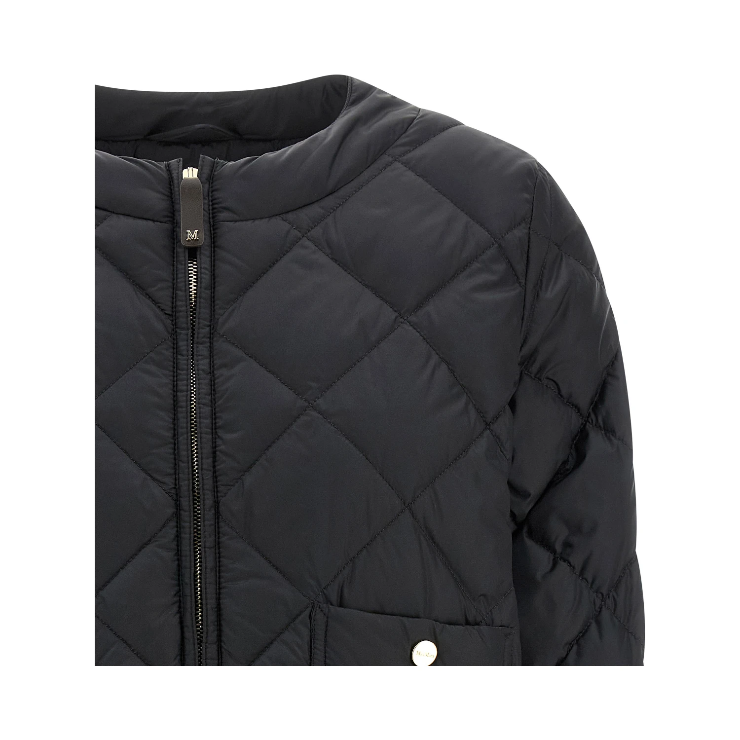 Black Polyamide Full-Length Jacket