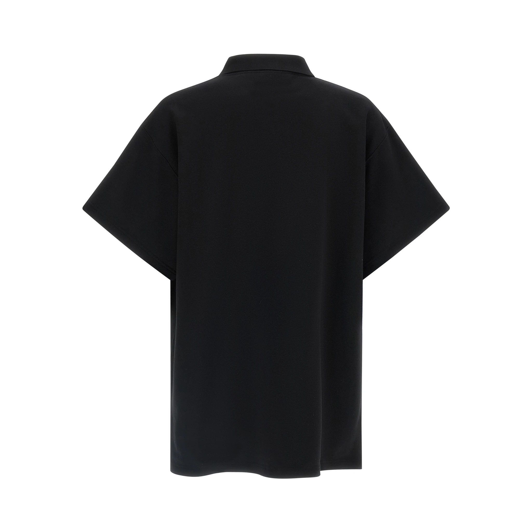 Black Cotton Polo Shirt