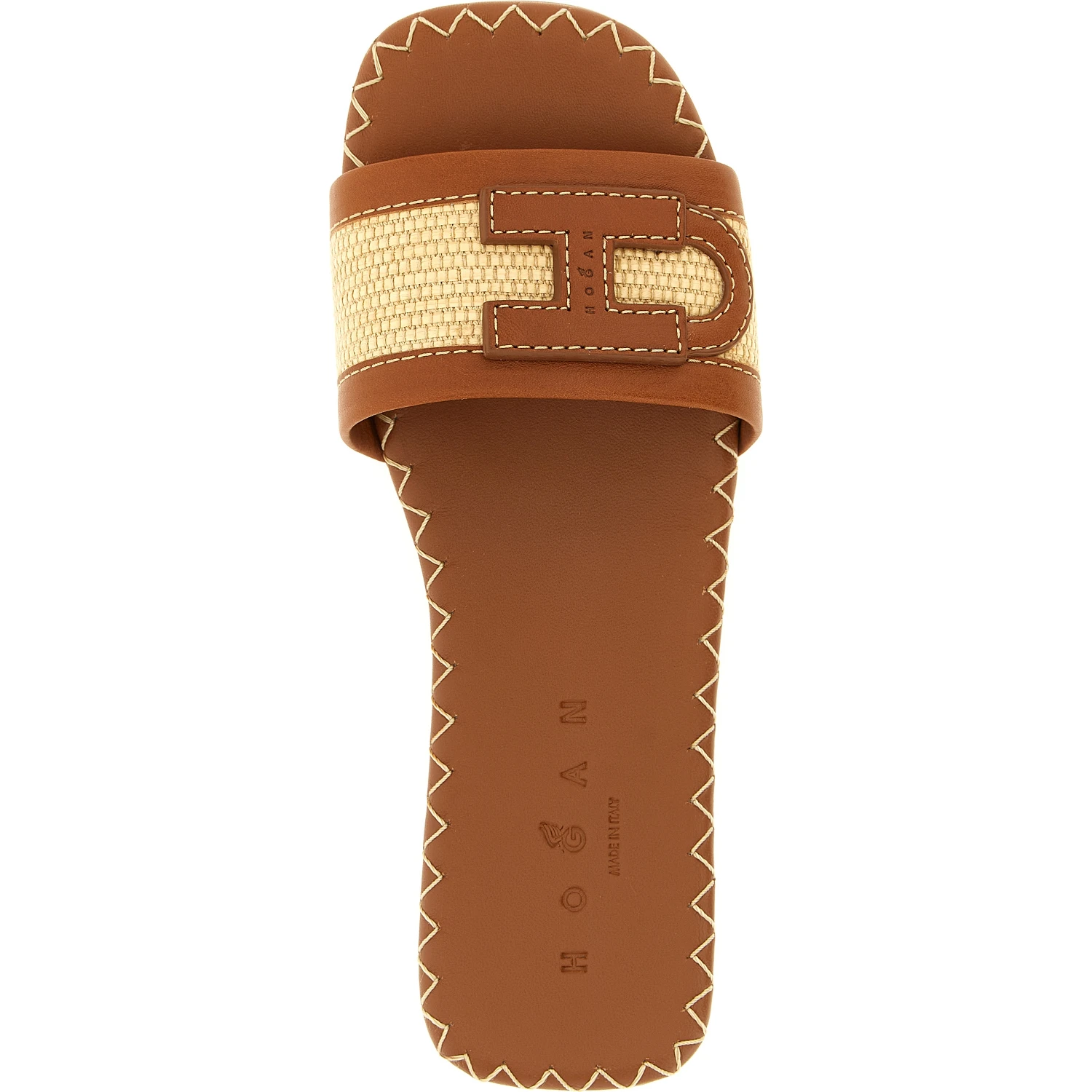 Brown Cotton Slides