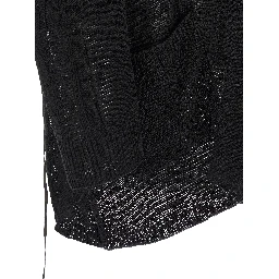 Black Linen Cardigan