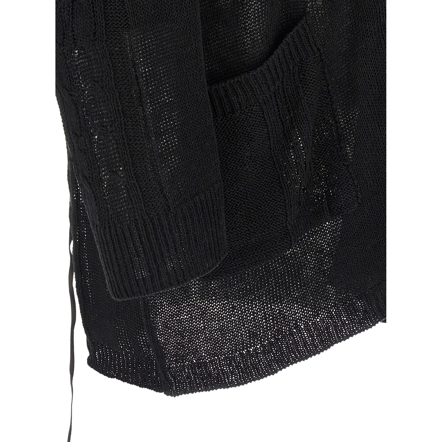 Black Linen Cardigan