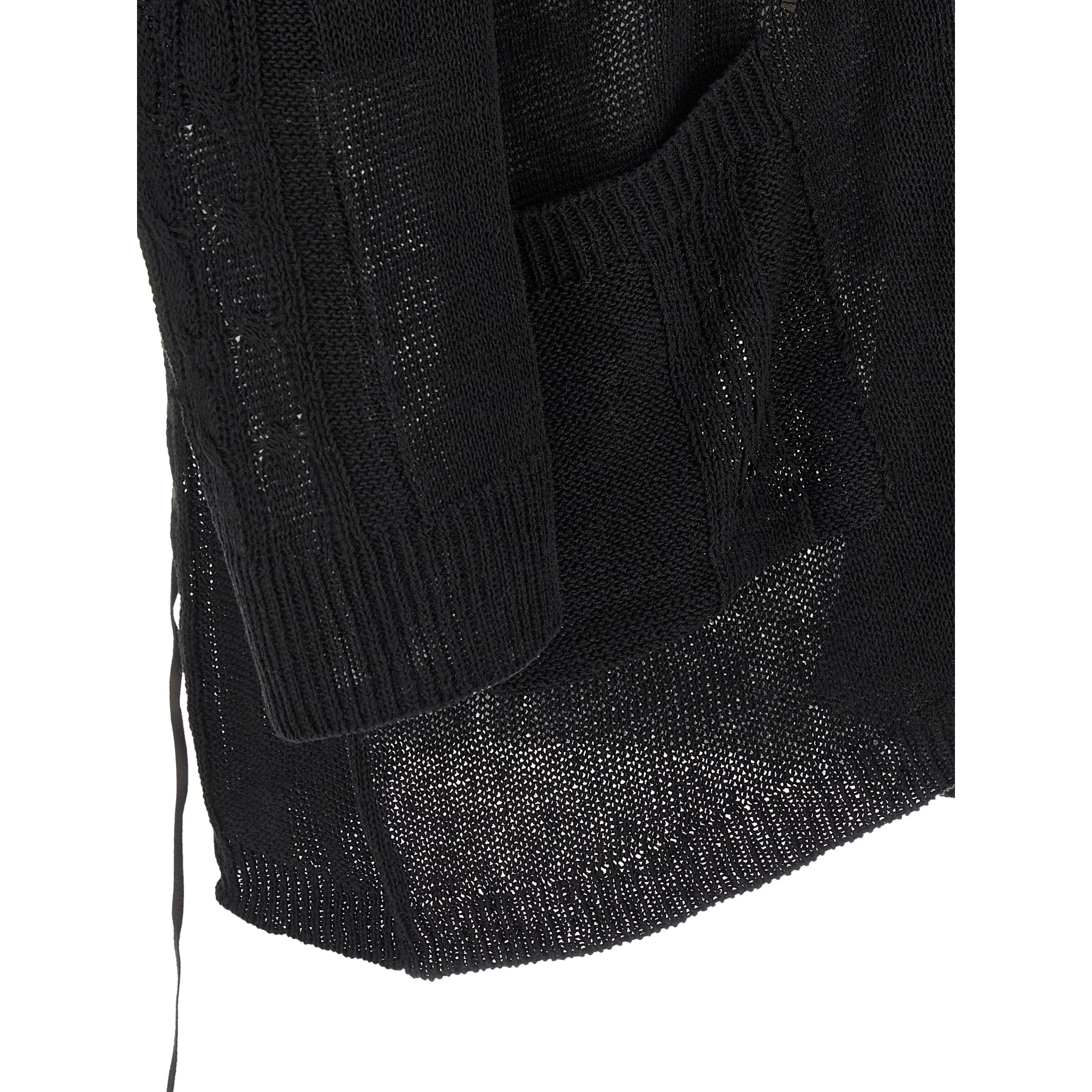 Black Linen Cardigan