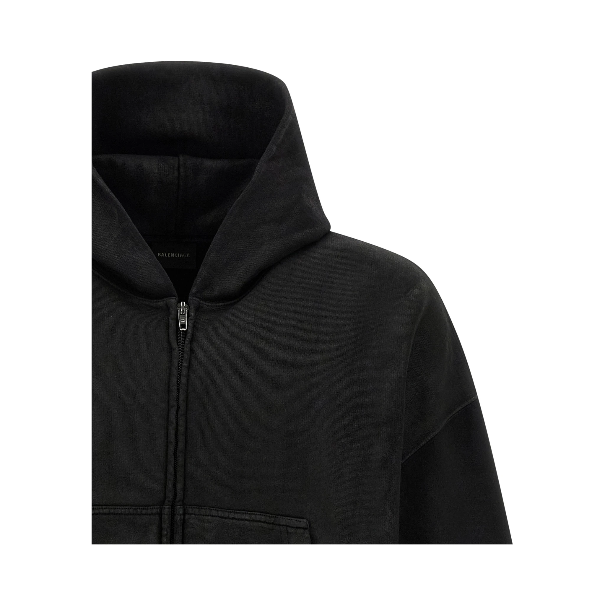 Black Cotton Sweatshirt