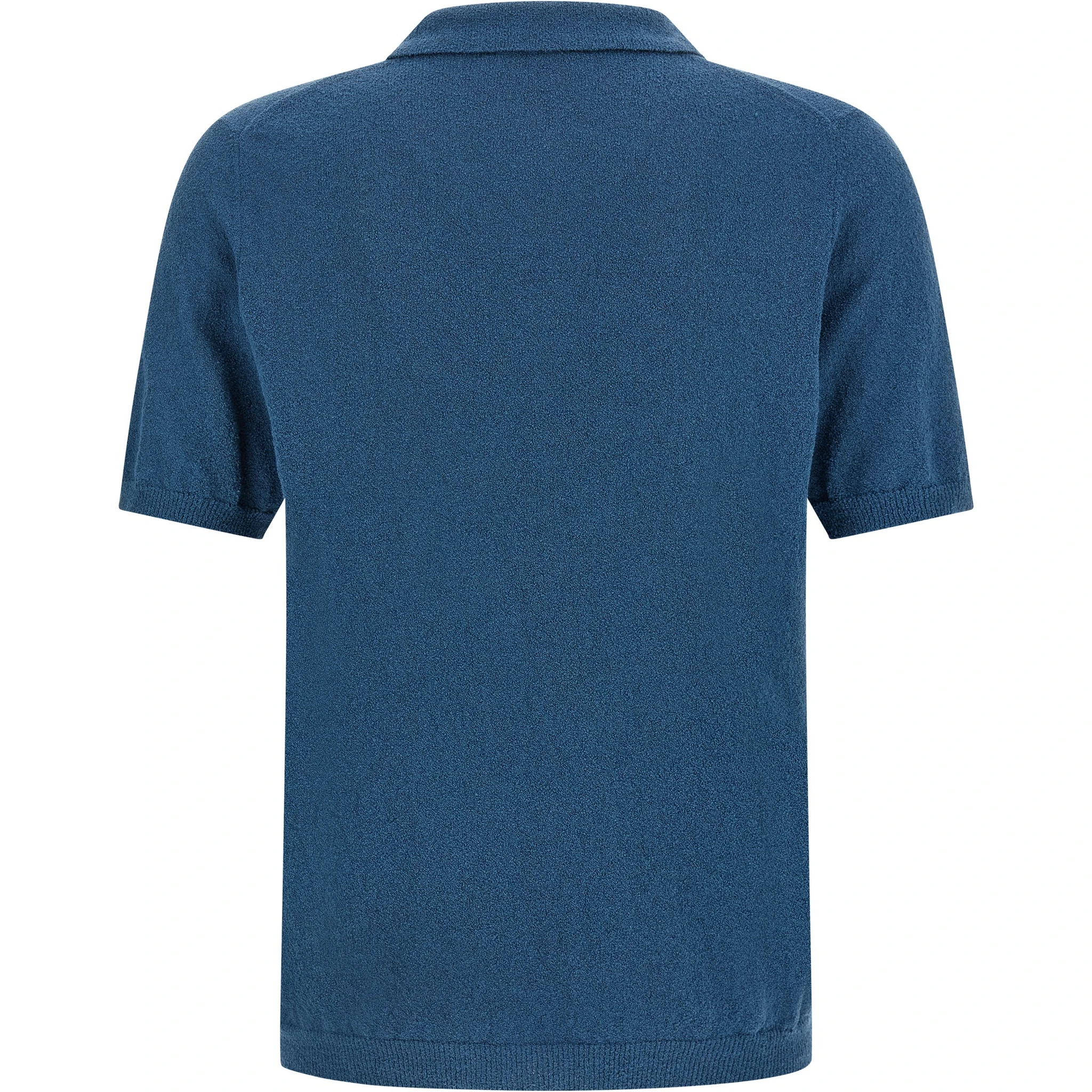 Blue Cotton Polo Shirt