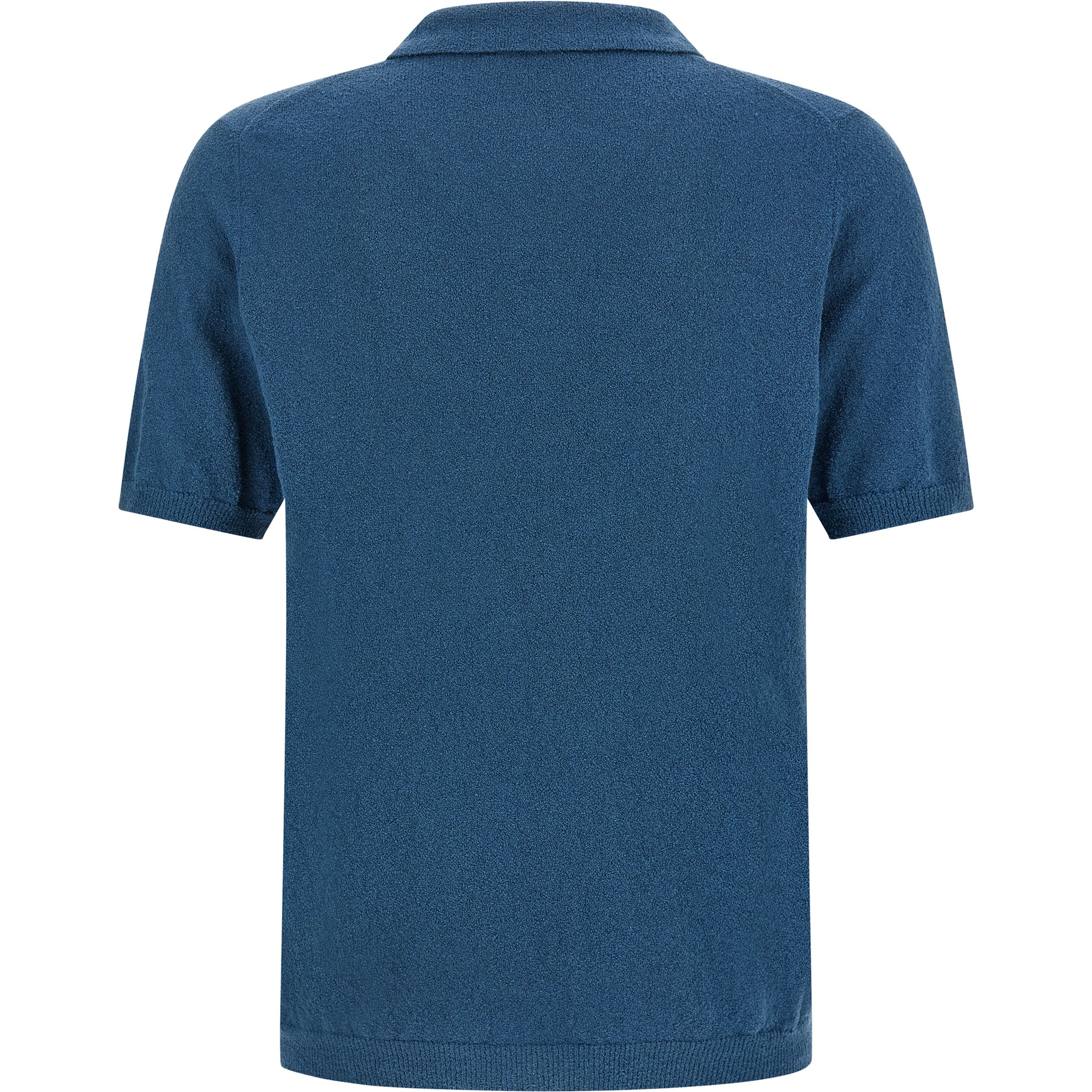 Blue Cotton Polo Shirt