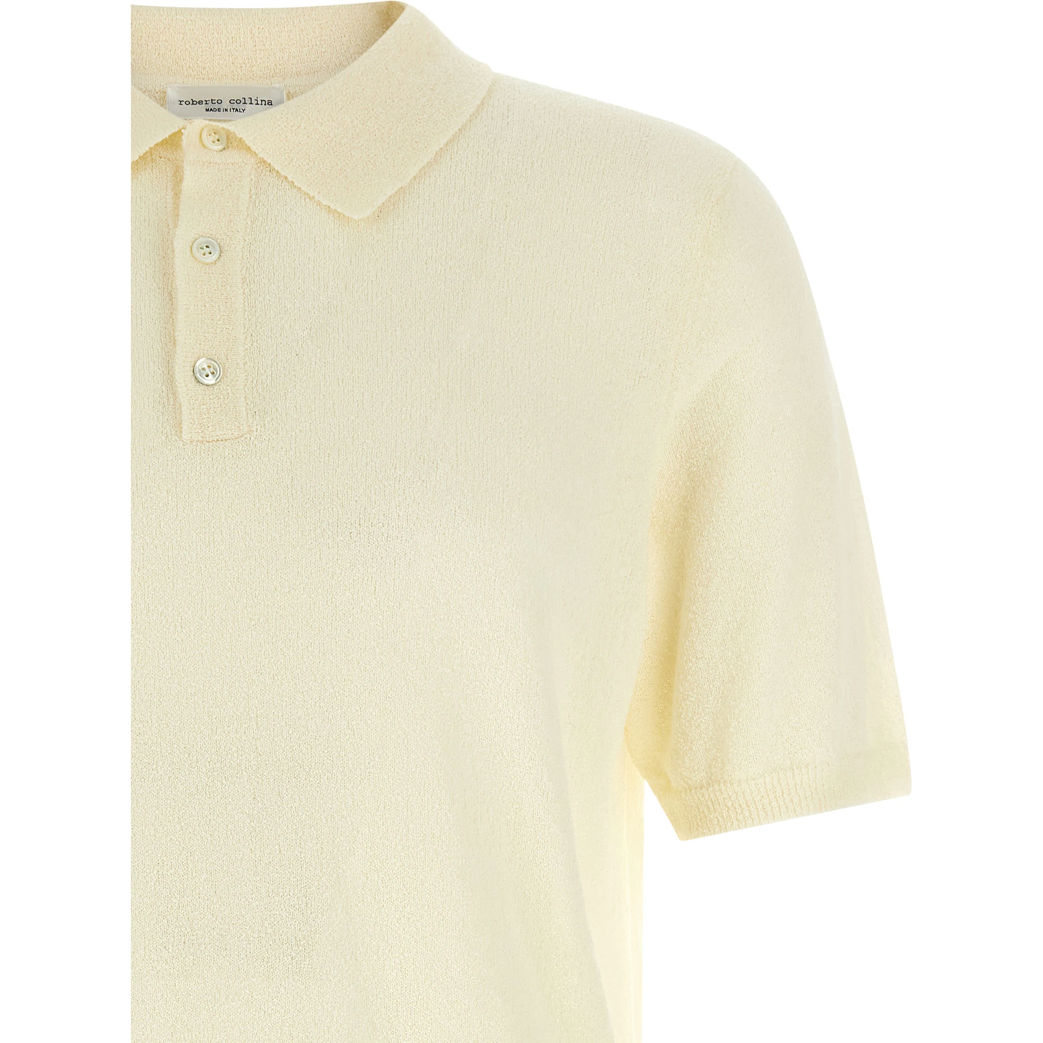 Beige Cotton Polo Shirt