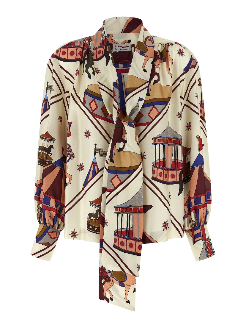 Multicolor Silk Blouse