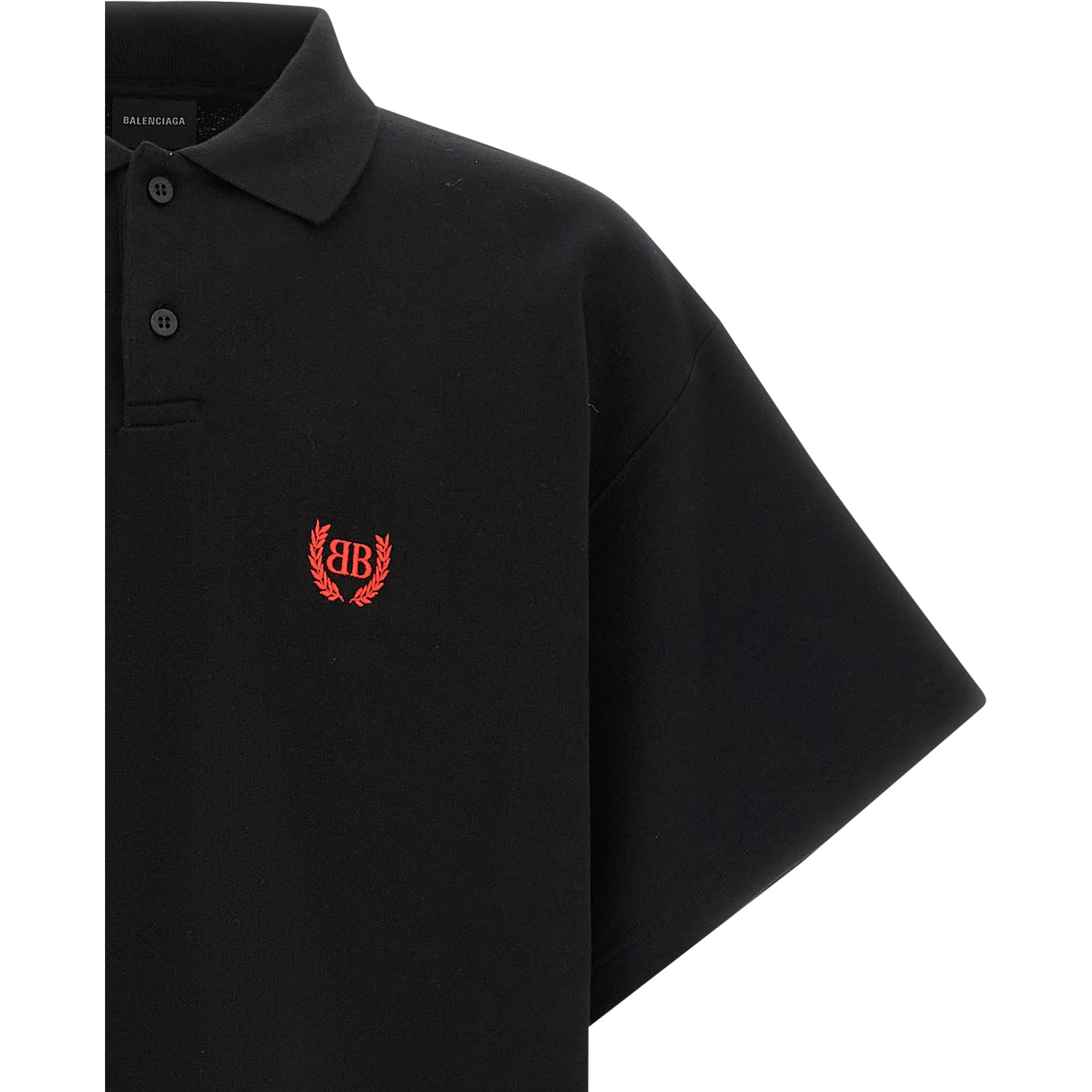 Black Cotton Polo Shirt