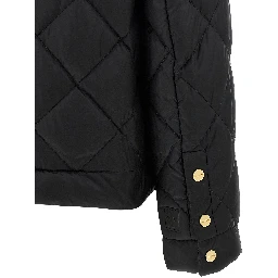 Black Polyamide Full-Length Jacket