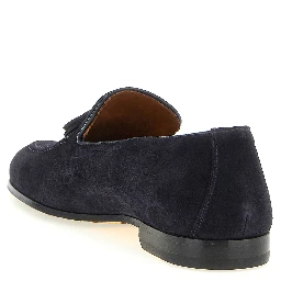Blue Calfskin Slip-On Loafers