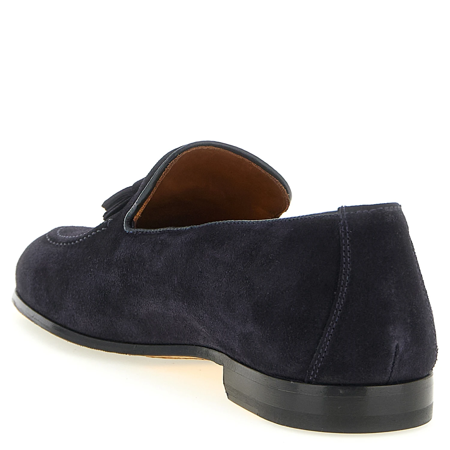 Blue Calfskin Slip-On Loafers