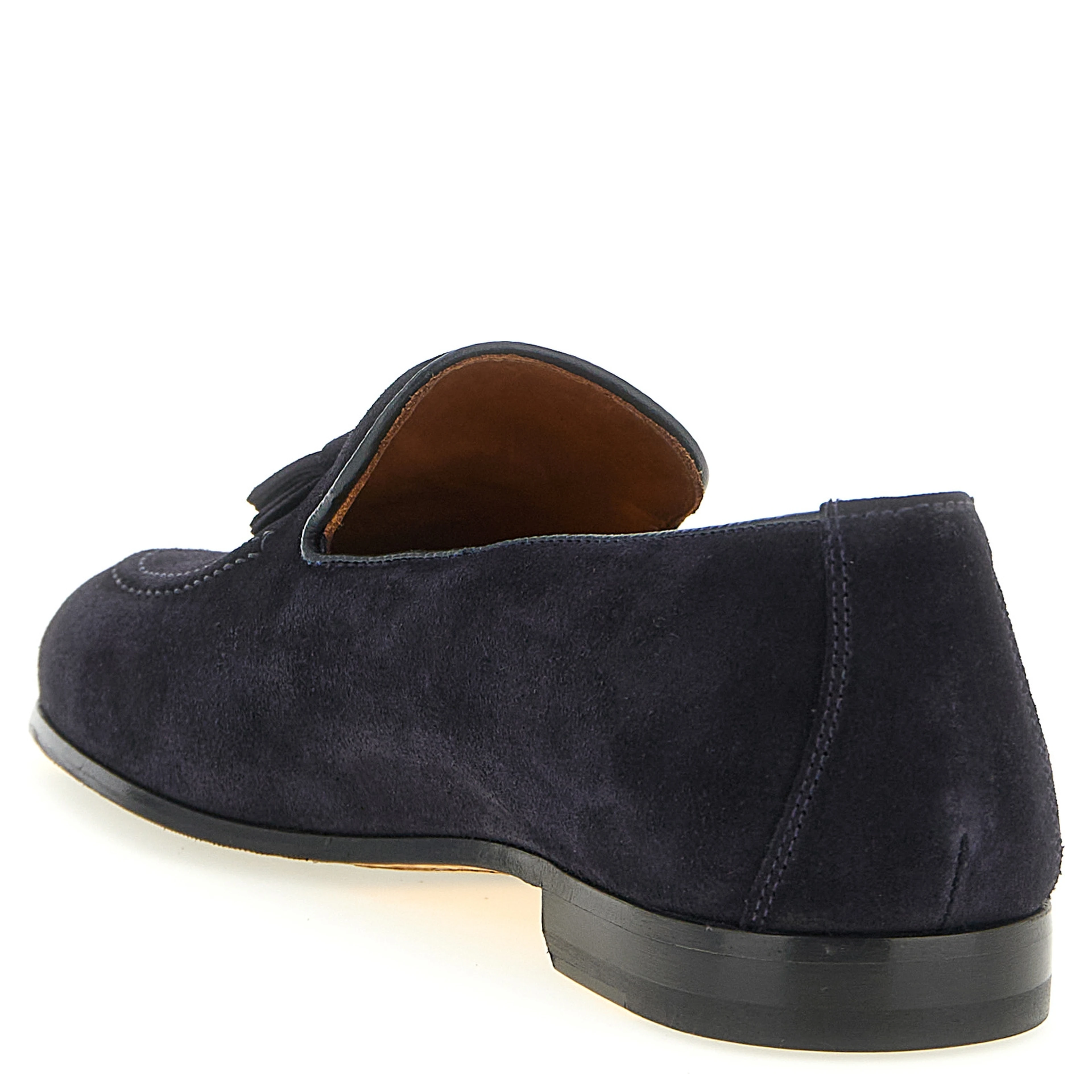 Blue Calfskin Slip-On Loafers