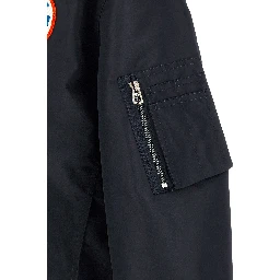 Blue Nylon Bomber