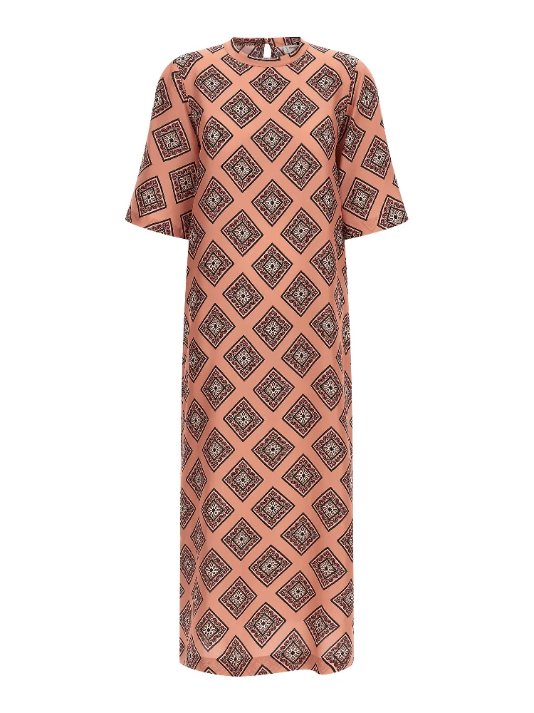 Multicolor Silk Long Dress