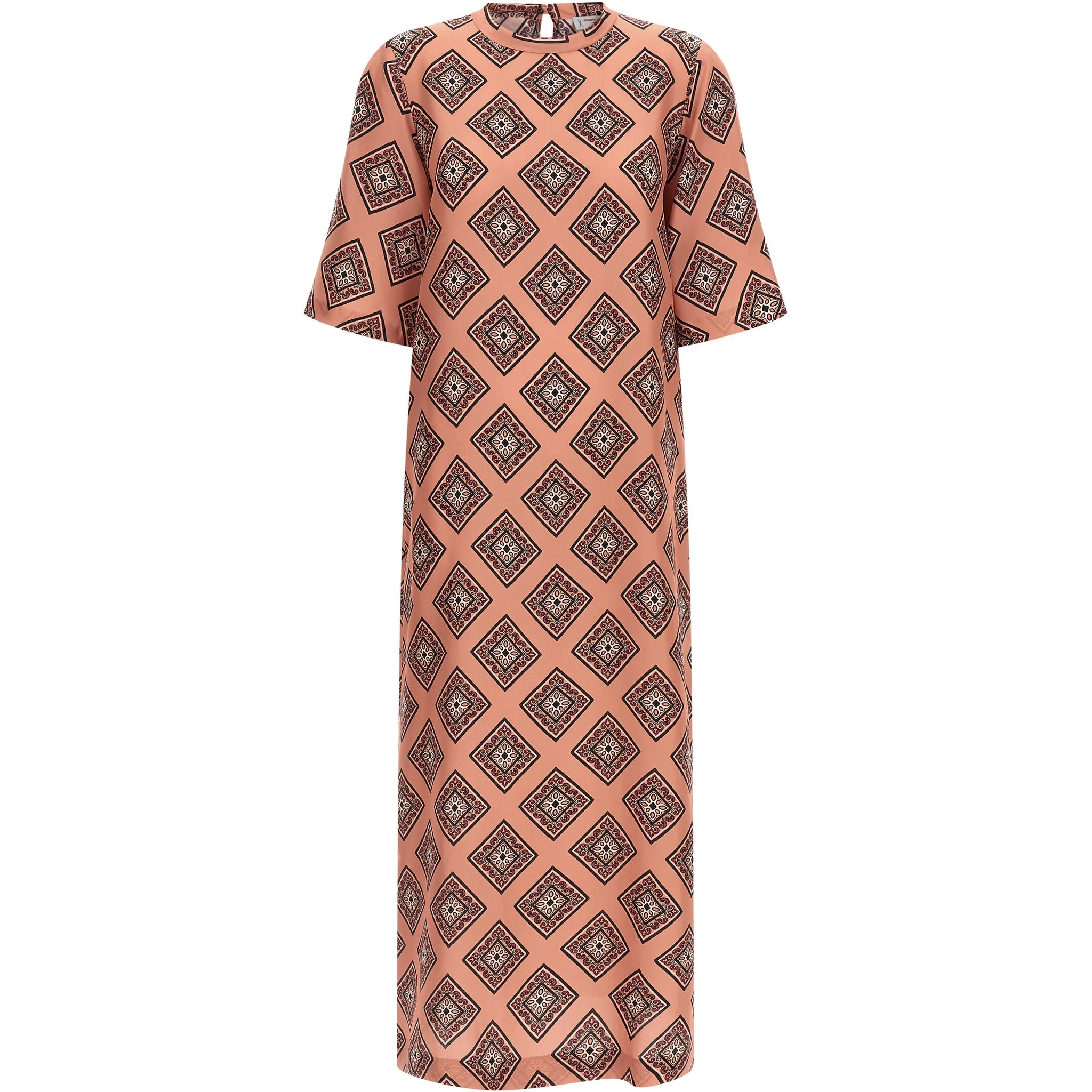 Multicolor Silk Long Dress
