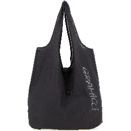 Gray Nylon Tote Bag