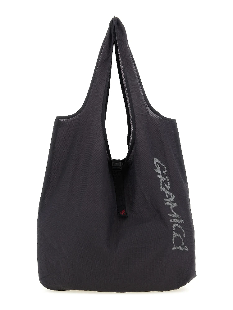 Gray Nylon Tote Bag
