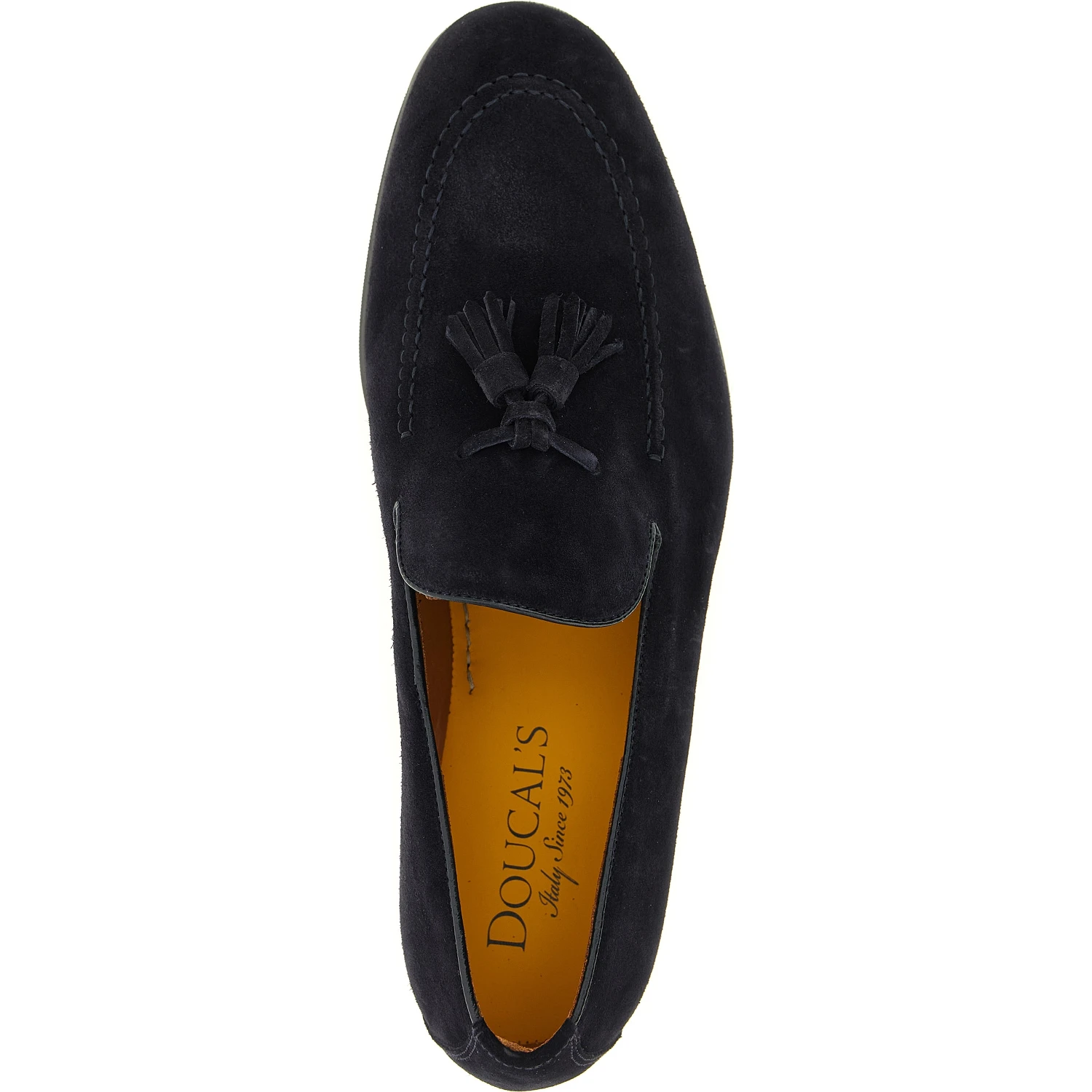 Blue Calfskin Slip-On Loafers