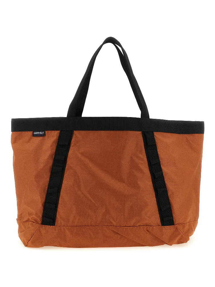 Orange Nylon Tote Bag