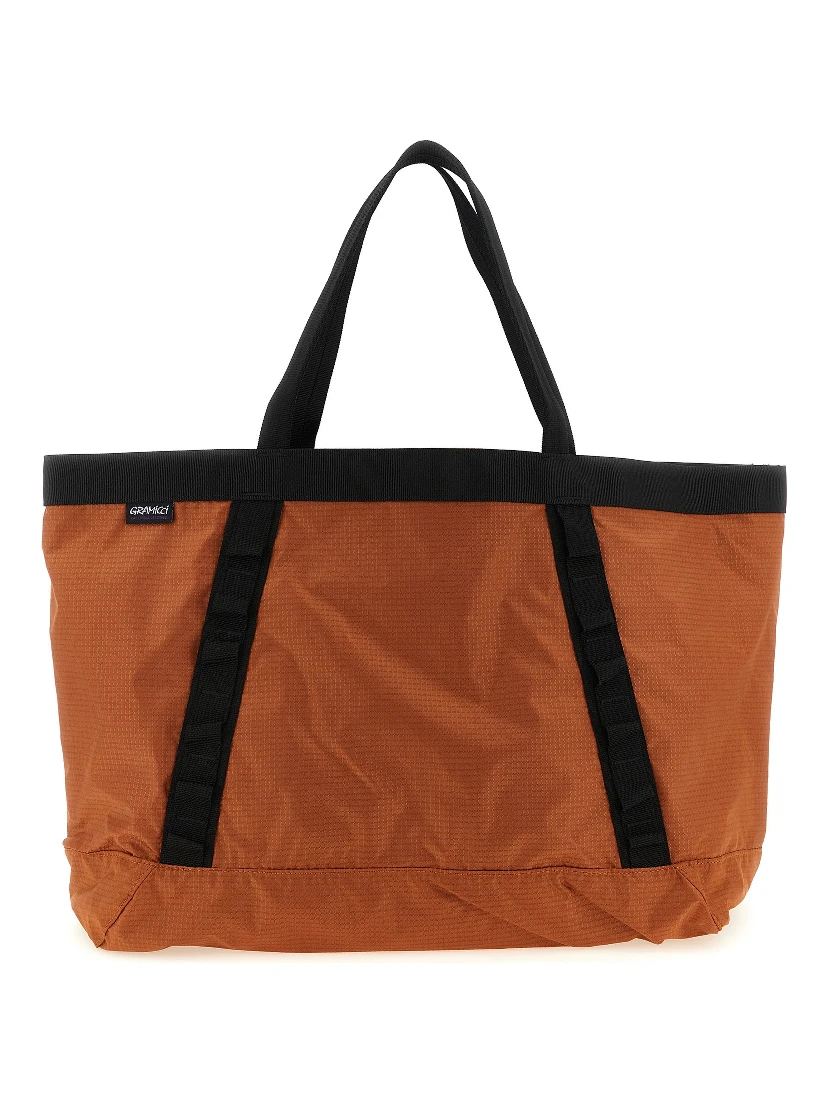 Orange Nylon Tote Bag