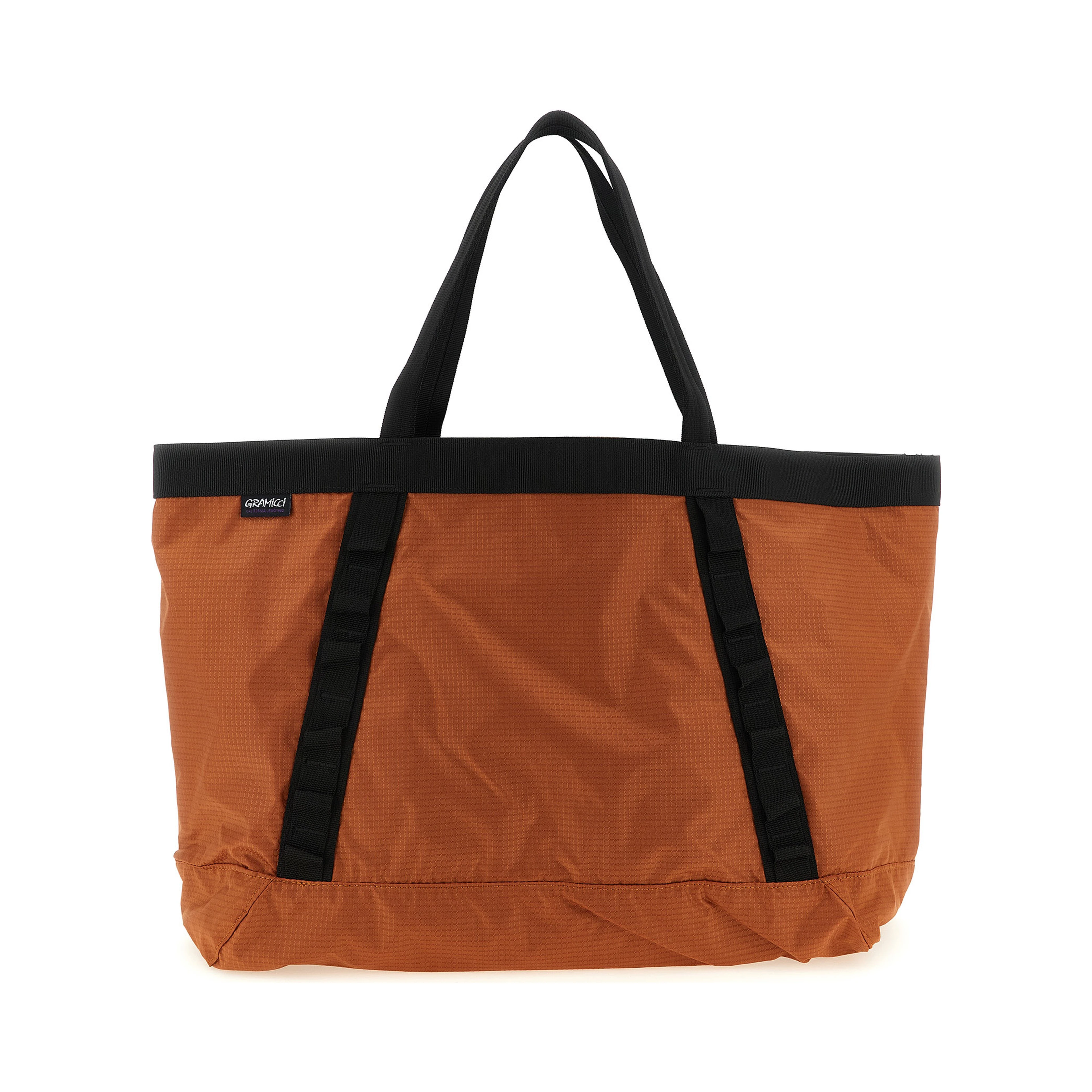 Orange Nylon Tote Bag