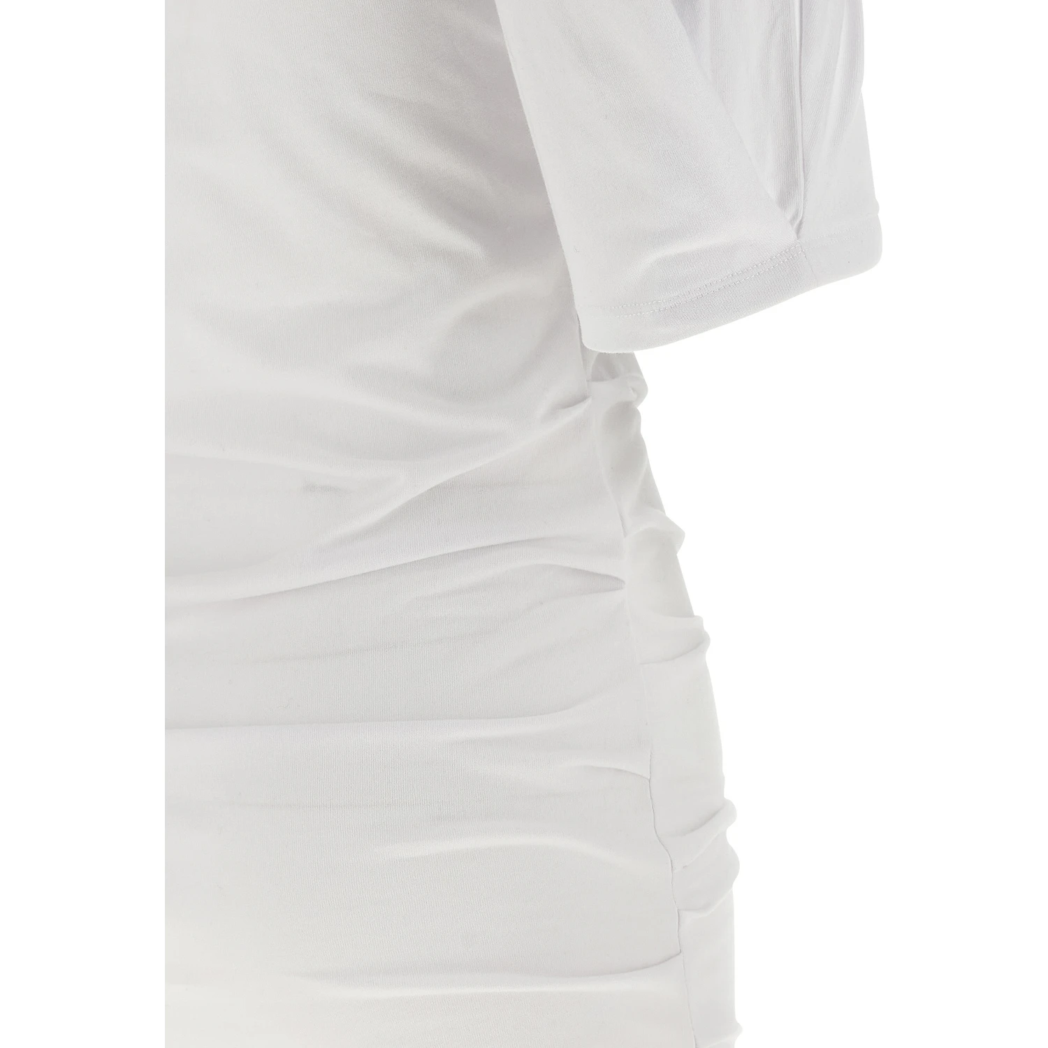 White Cotton Short Dress