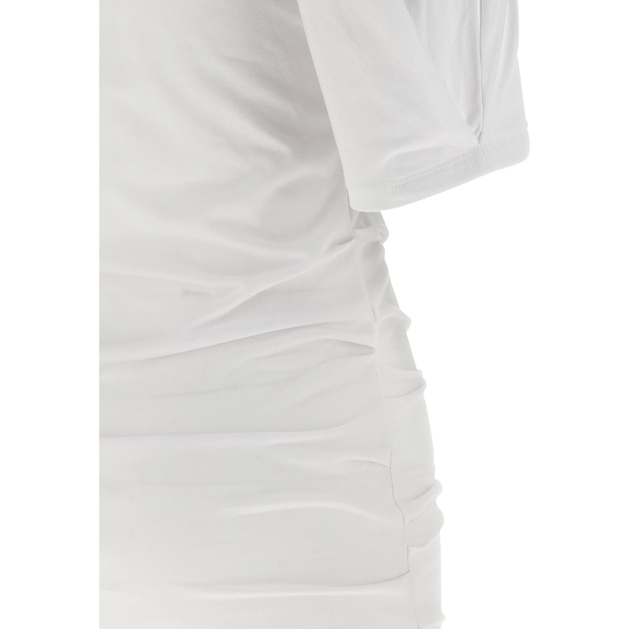 White Cotton Short Dress