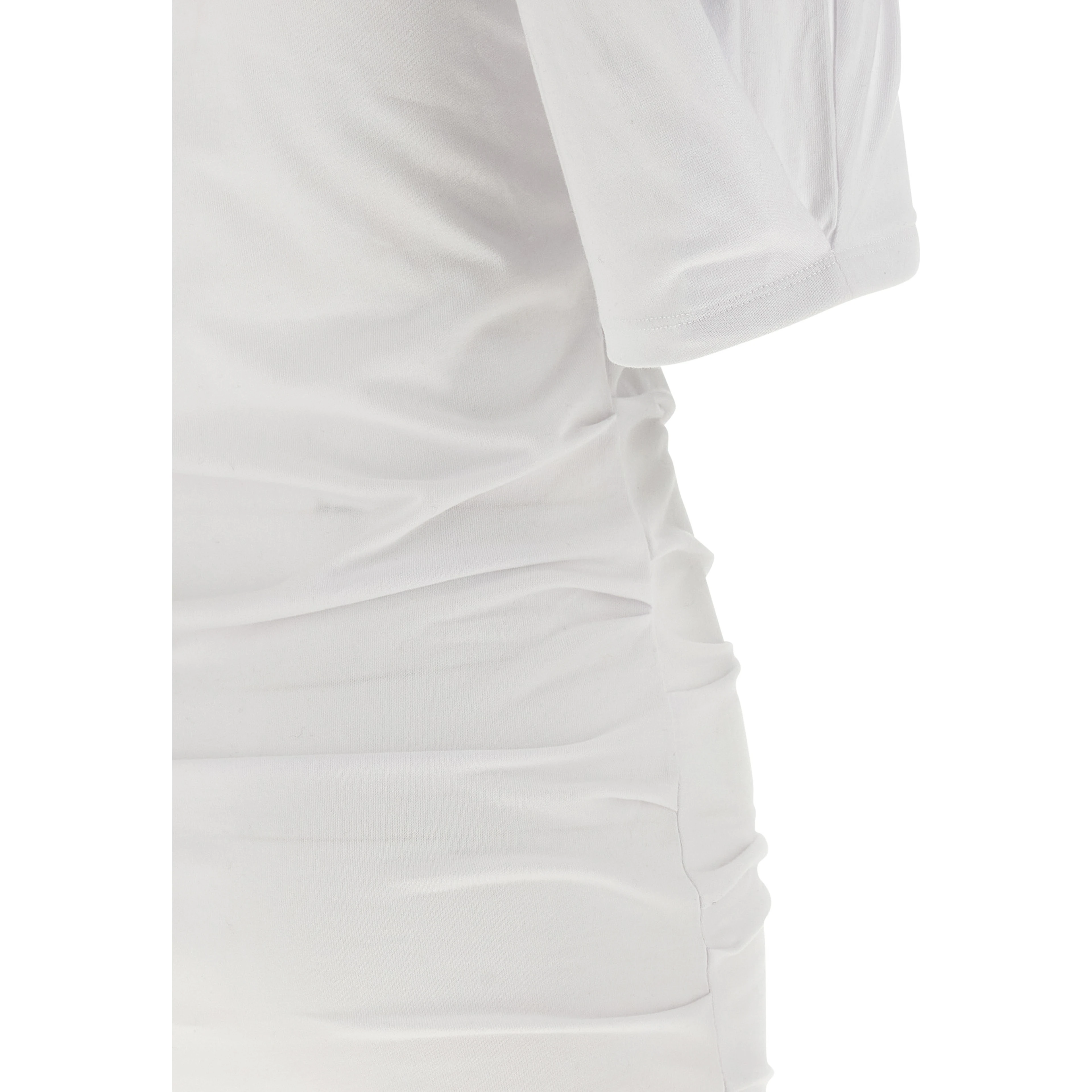 White Cotton Short Dress